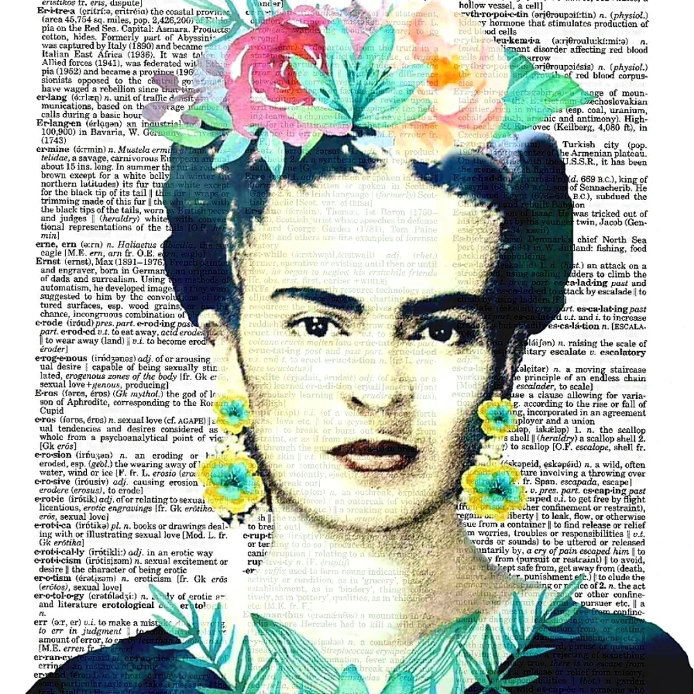 The Frida Kahlo Collection Vintage Dictionary Art Print Bundle